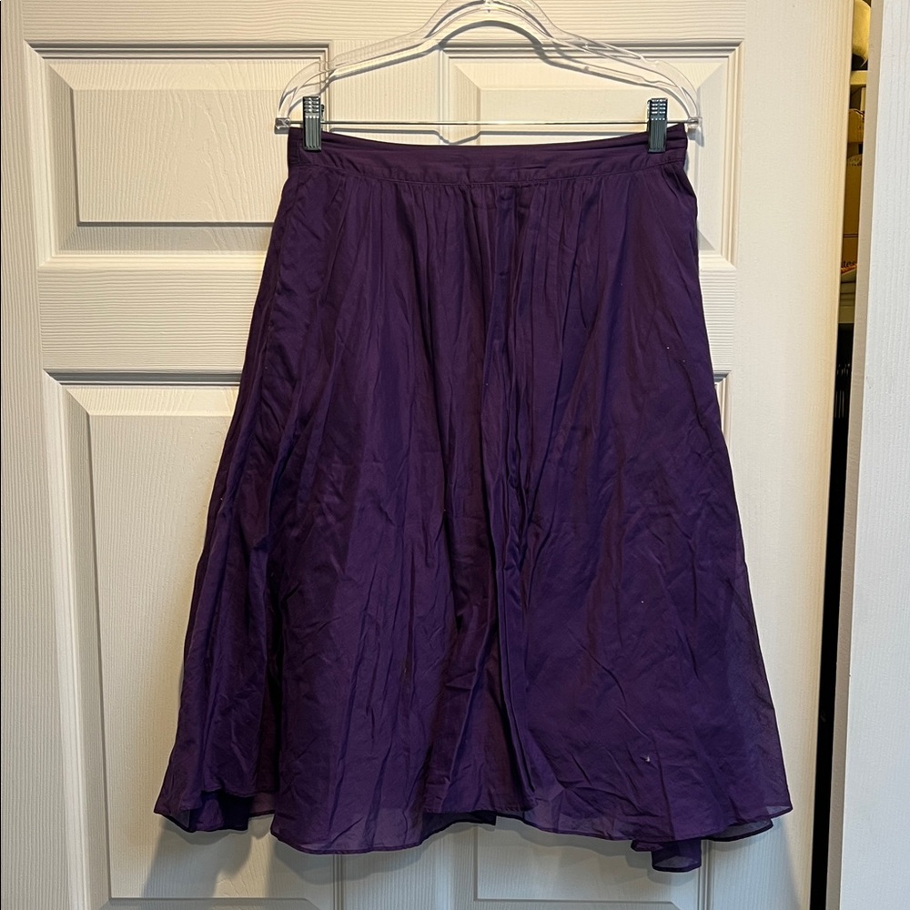 J. Crew Deep Purple A-Line Skirt